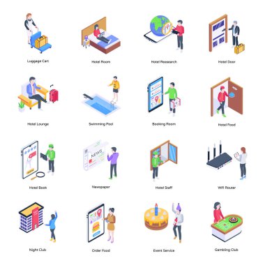 Web tasarımı için vektör simgeleri kümesi