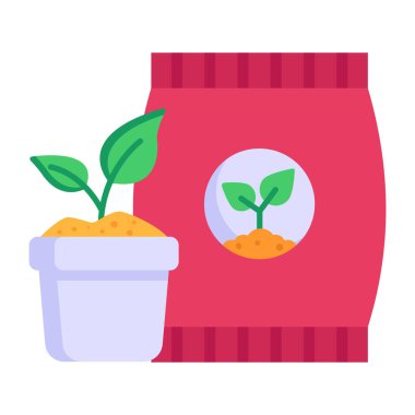 Paralı bitki ve bitki vektör çizimi tasarımı