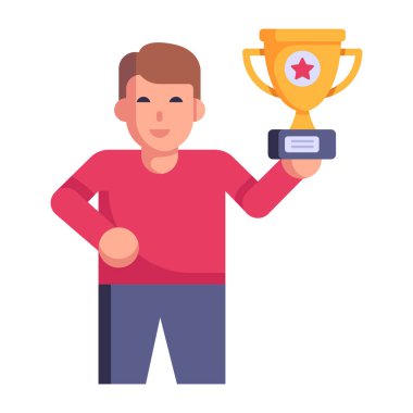 Kupa kabı vektör illüstrasyon tasarımlı adam