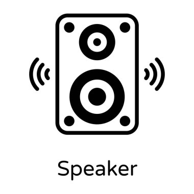 Hoparlör Düz Vektör Simgesi