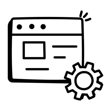 Ayarlar. Web simgesi basit illüstrasyon