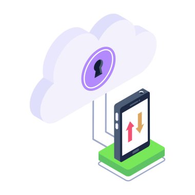 Bulut hesaplama teknolojisi konsept vektör çizimi tasarımı