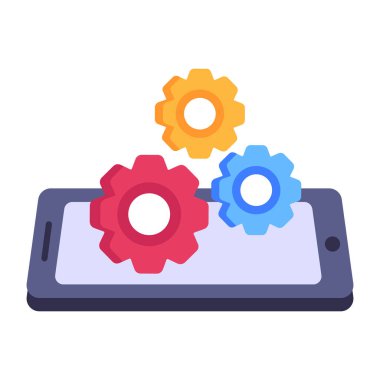 Vitesli akıllı telefon vektör illüstrasyon grafik tasarımı
