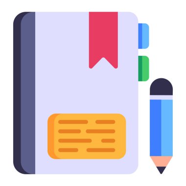 Kitap. Web simgesi basit illüstrasyon