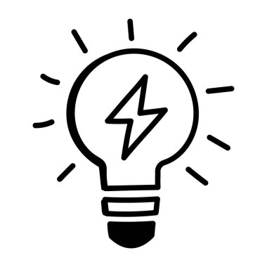 Beyaz arkaplanda ampul simgesi