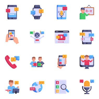 Modern ikonlar. tasarım vektörü illüstrasyonu