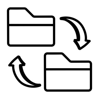 dosya dizini simgesi, vektör illüstrasyonu