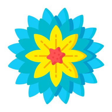 Çiçek ikonu. Web için ayçiçeği vektör simgelerinin basit çizimi