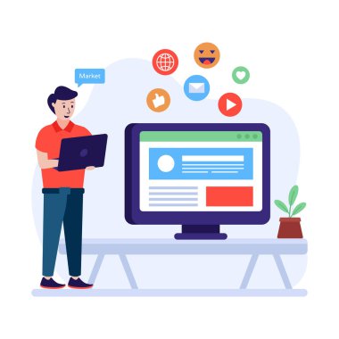 Online eğitim konsepti vektör illüstrasyonu 10 eps grafik.