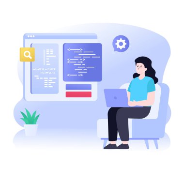 seo modern simgelerin düz tasarım vektör çizimi