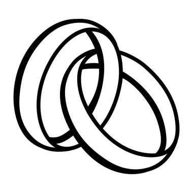 İzole edilmiş halkaların vektör illüstrasyonu 