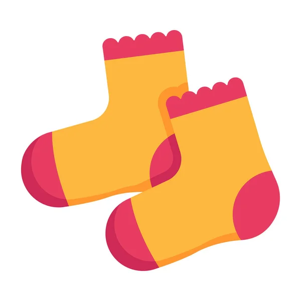 Çorap Ikonu Web Için Çorap Vektör Simgelerinin Düz Çizimi — Stok Vektör