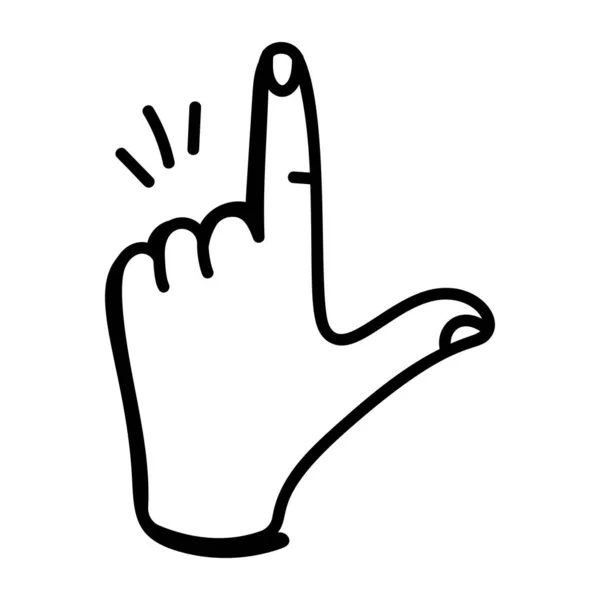 Hand Gesture Icon Vector Illustration — Stock Vector