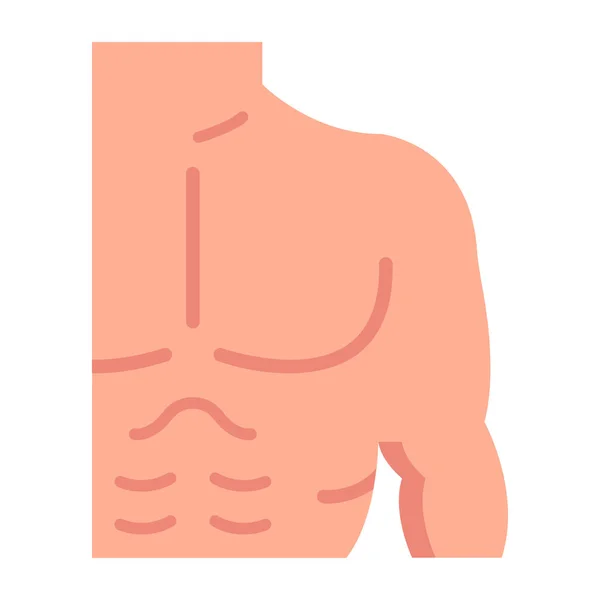 Icono Del Cuerpo Humano Ilustración Plana Los Iconos Del Vector — Vector de stock