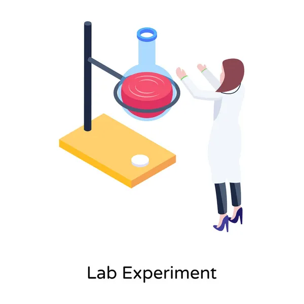 Frasco Laboratório Conceito Laboratório Químico Ilustração Vetorial —  Vetores de Stock