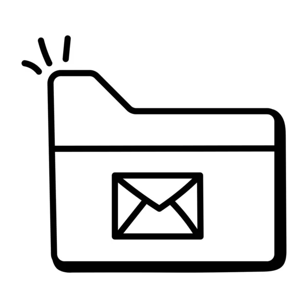Mail Vektor Thin Line Symbol — Stockvektor