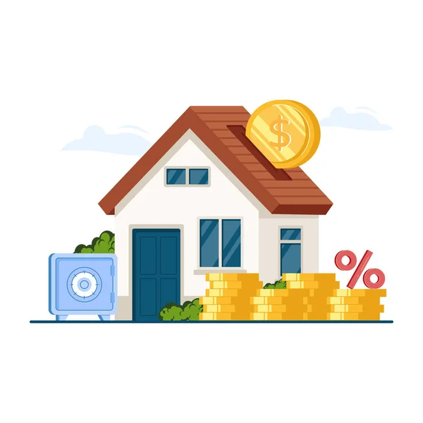 House Money Dollar Vector Illustration Design — Stock Vector