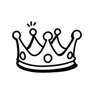 Taç ikonu. vektör illüstrasyonu