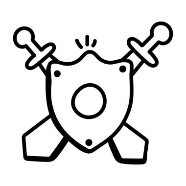 güvenlik simgesi vektör illüstrasyonu