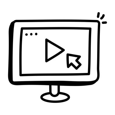 Yüksek teknoloji simgesi olan bilgisayar monitörü