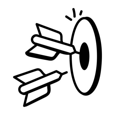 Dart simgesinin vektör illüstrasyonu