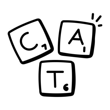 Beyaz arkaplanda izole edilmiş vektör abc simgesi, eğitim kavramı