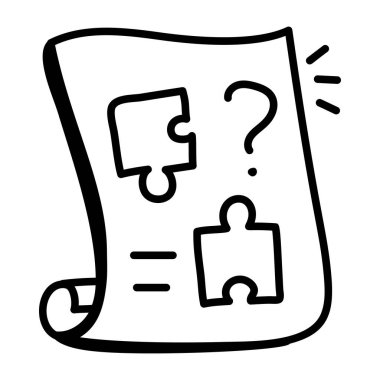 Bulmaca. Web simgesi basit illüstrasyon