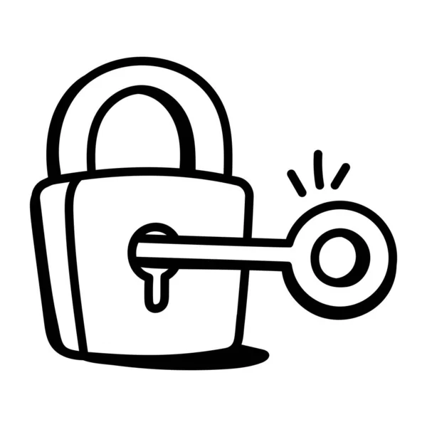 Padlock Icon Vector Illustration — Stock Vector