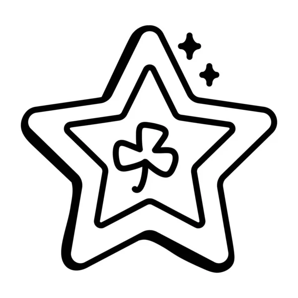 Icono Estrella Ilustración Vectorial — Vector de stock