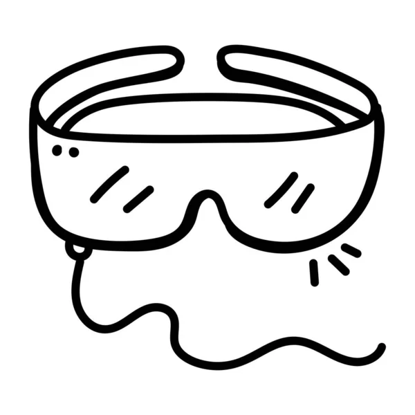 Máscara Con Gafas Vector Ilustración Diseño — Vector de stock