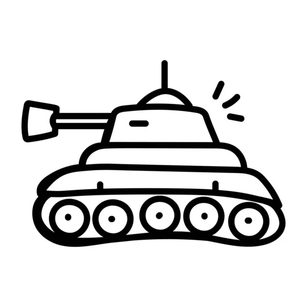 Panzer Ikone Umrisse Illustration Von Vektorsymbolen Für Das Web — Stockvektor