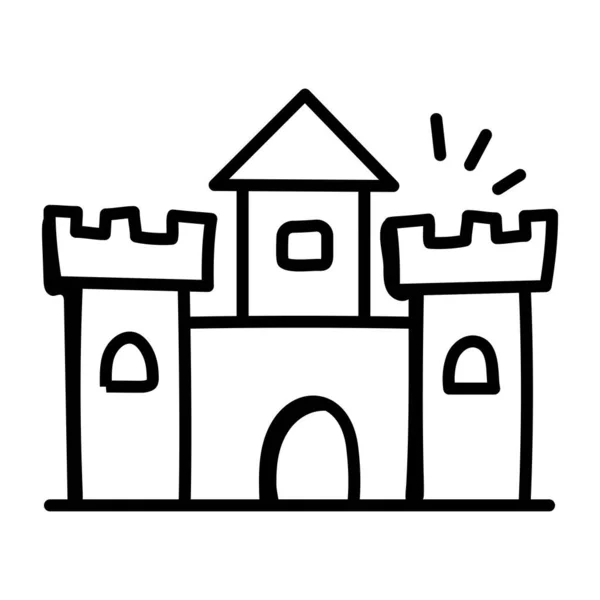 Burg Web Symbol Einfache Illustration — Stockvektor