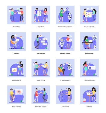 İş adamları ve eğitim ikonları. vektör illüstrasyonu