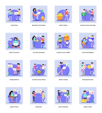 Web tasarımı için vektör simgeleri kümesi