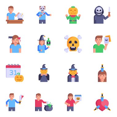 Düz Simgelerde Cadılar Bayramı