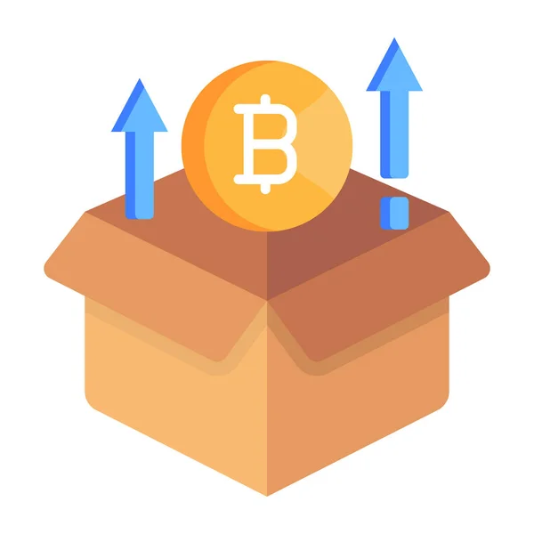 Bitcoin Value Cartoon Vector Illustration — Image vectorielle