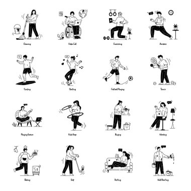 İnsanların vektör siluetleri