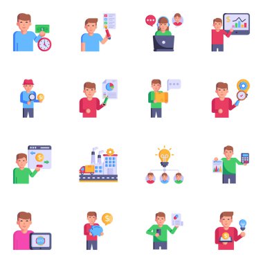 vektör simgelerinin kümesi 