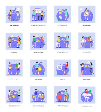 Web tasarımı için vektör simgeleri kümesi