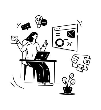 Web Design cartoon, vector illustration