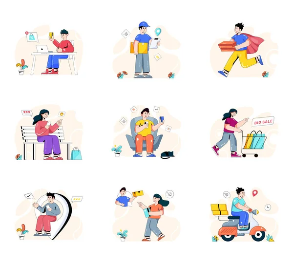 Web tasarımı için vektör simgeleri kümesi