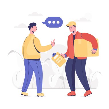 Envanter karikatürü, vektör illüstrasyonu