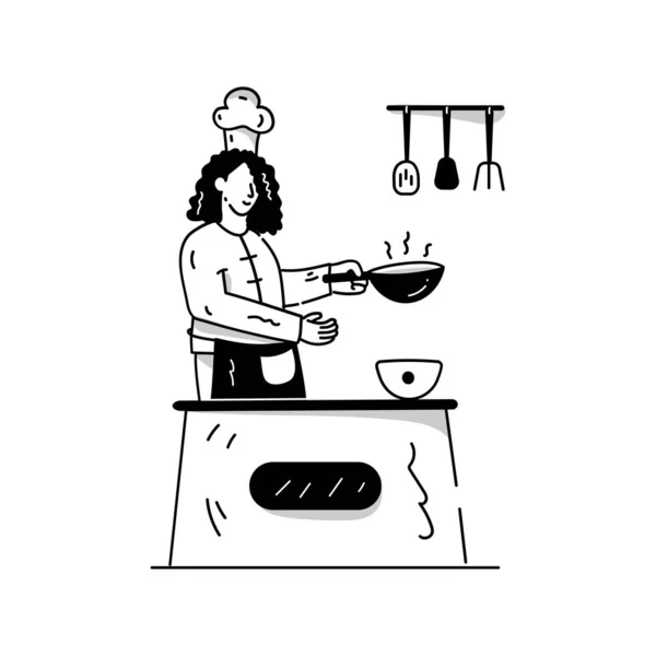 Cocina Dibujos Animados Ilustración Vectores — Vector de stock