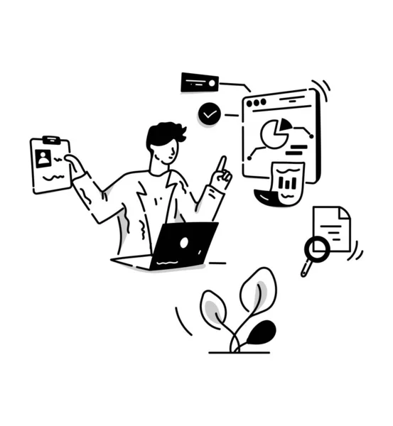 Desenho Animado Contador Ilustração Vetorial — Vetor de Stock