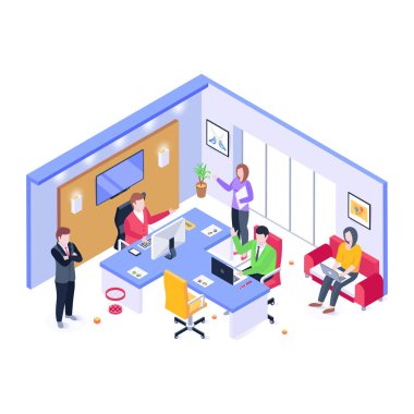 People Communication çizgi filmi, vektör illüstrasyonu