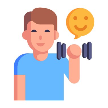 Sağlık çizgi filmi, vektör illüstrasyonu