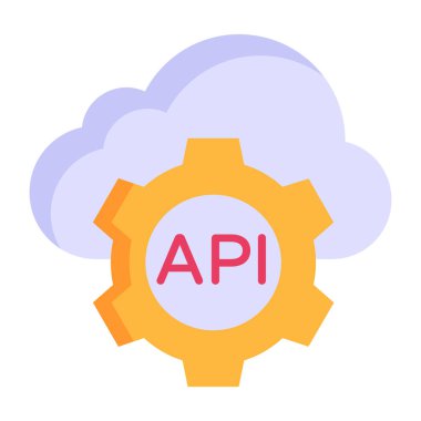 Bulut hesaplama. Ağ simgesi. API 