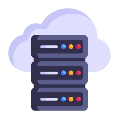 Bulut hesaplama. Ağ simgesi. vektör illüstrasyonu