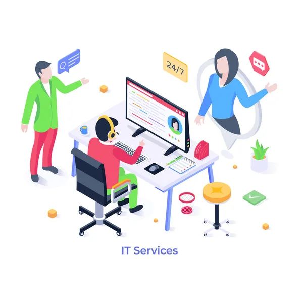 Services Cartoon Vektorillustration — Stockvektor