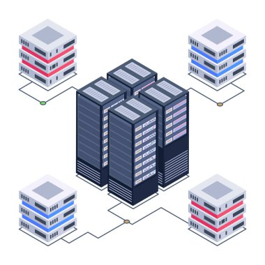 server room icon, database concept, vector illustration design